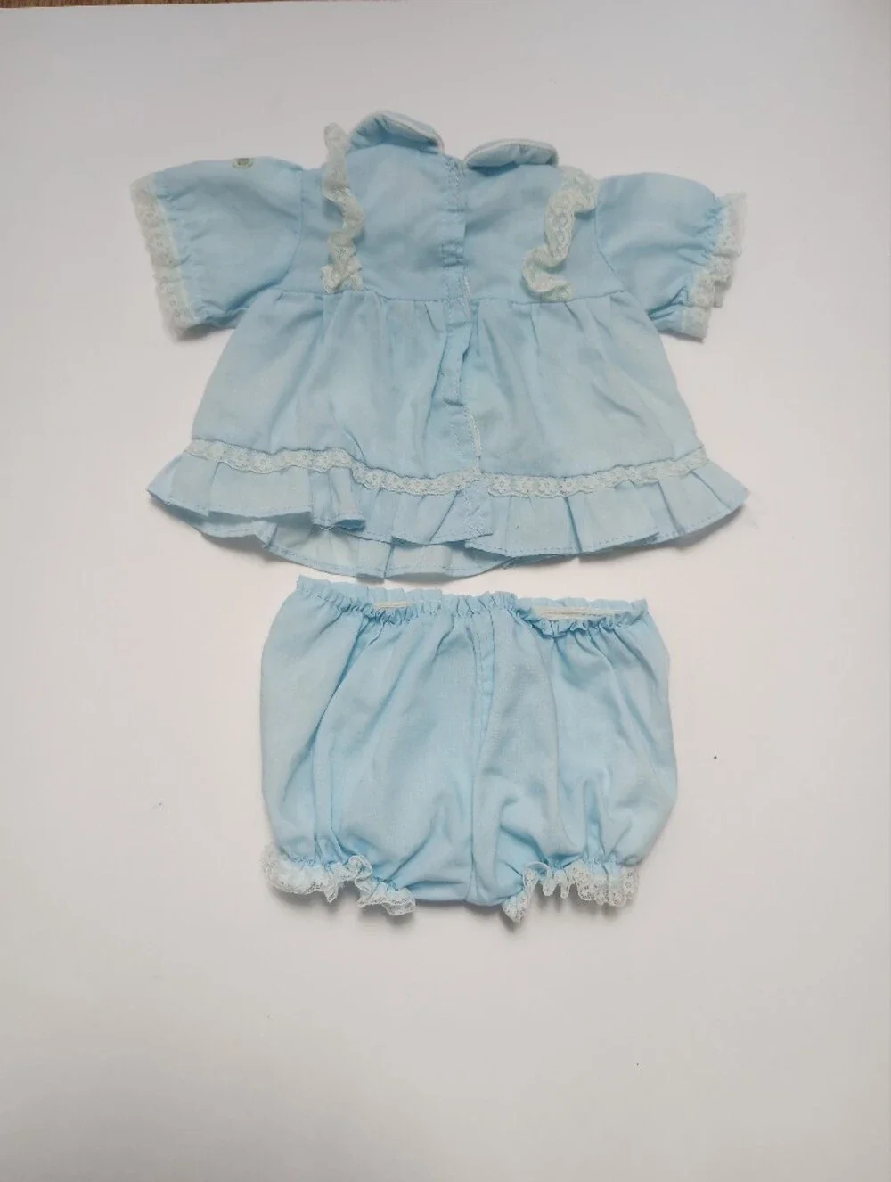 Cabbage Patch Kids Doll Clothes, Preemie Dress & Bloomers Baby Blue 7E